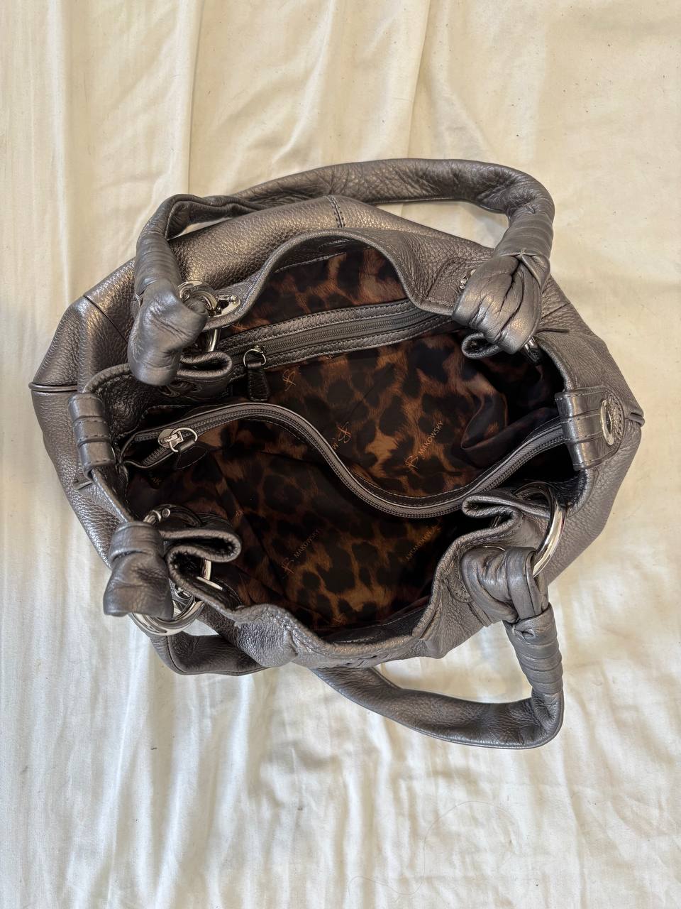 Genuine Leather B. Makowsky Shoulder Bag