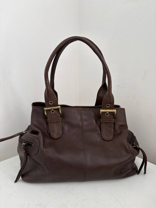 Genuine Leather Gigi Dark Brown Shoulder Bag