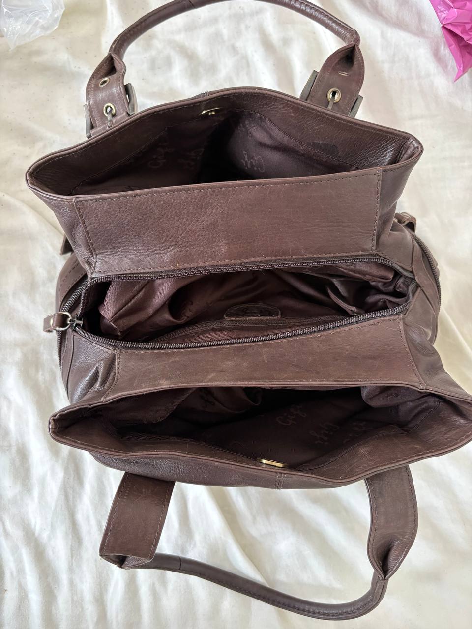 Genuine Leather Gigi Dark Brown Shoulder Bag